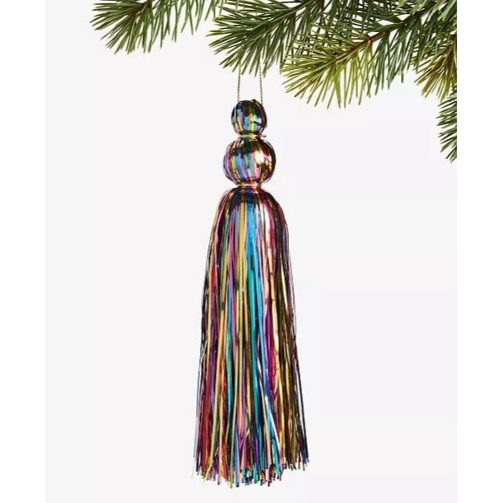 New Holiday Lane Merry Magic Metallic Tassel Ornament